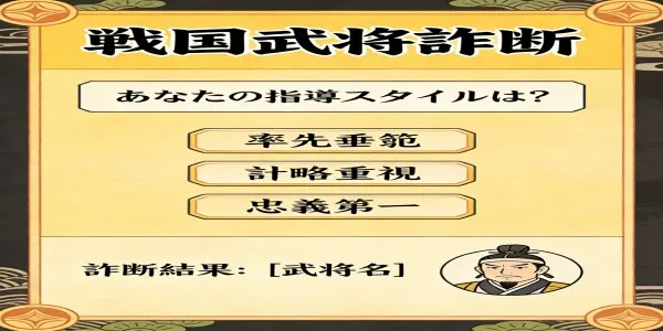 戦国時代のあなたは何の武将？三国診断で自分の歴史的アイデンティティを探せ