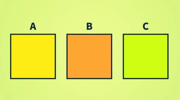 これらの四角形のうち、どれが黄色でしょうか？
