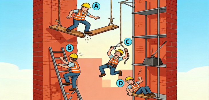 Visual Puzzle: Who Will Fall First?